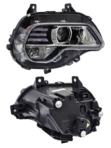 Faro para Chevrolet Groove 2022, 2023, 2024, 2025 - LEDS, con Balastra, Filo Cromado - Derecho