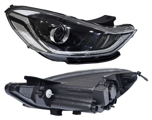 Faro para Grand I10 2021, 2022, 2023, 2024, 2025 - Con Lupa, Con Motor, Derecho