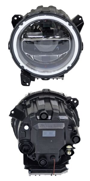 Faro para Jeep Wrangler 2018, 2019, 2020, 2021, 2022, 2023 Filo Cromado, LEDS  p Izquierdo