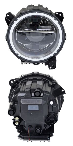 Faro para Jeep Wrangler 2018, 2019, 2020, 2021, 2022, 2023 Filo Cromado, LEDS - Derecho