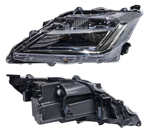 Faro para Toyota Yaris 2023, 2024, 2025, 2026 (Sedan, 4 Puertas) Filo Negro con LEDS, Sin Luz de Día 8 Pines Izquierdo