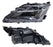 Faro para Toyota Yaris 2023, 2024, 2025, 2026 (Sedan, 4 Puertas) Filo Negro con LEDS, Sin Luz de Día 8 Pines Izquierdo