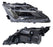 Faro para Toyota Yaris 2023, 2024, 2025, 2026 (Sedan, 4 Puertas) Filo Negro con LEDS, Sin Luz de Día 8 Pines Derecho