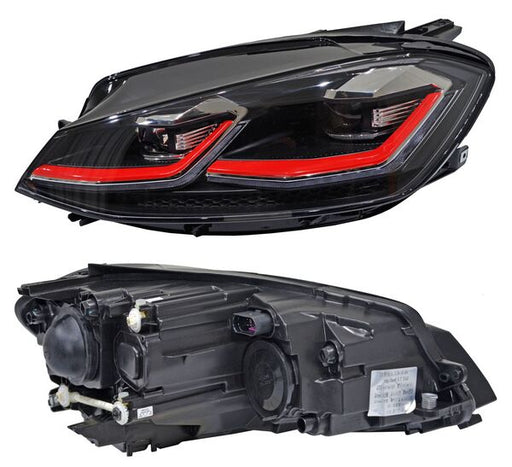 Faro para Volkswagen Golf GTI 2018, 2019, 2020 LEDS, Sin Reflejante - Izquierdo