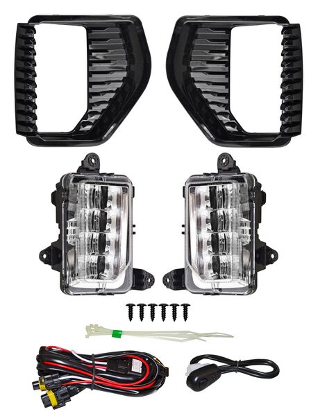 Faro Niebla para GMC Sierra 2019, 2020, 2021 5 LEDS, con Parrilla Juego