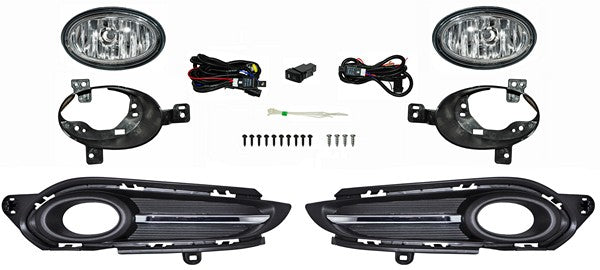 Faro Niebla para Honda HR-V, HRV 2016, 2017, 2018 - Con Parrilla Filo Cromado Juego