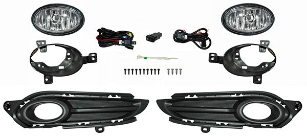 Faro Niebla para Honda HR-V, HRV 2016, 2017, 2018 - Con Parrilla Filo Negro Juego C4