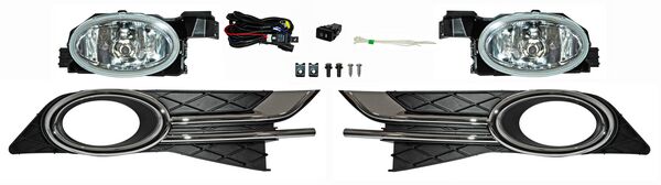 Faro Niebla para Honda Odyssey 2014, 2015, 2016, 2017 - Con Parrilla Filo Cromado Juego