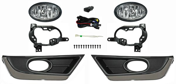 Faro Niebla para Honda CR-V, CRV 2017, 2018, 2019 - Con Parrilla Filo Cromado Juego