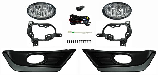 Faro Niebla para Honda CR-V, CRV 2017, 2018, 2019 - Con Parrilla Negra Juego