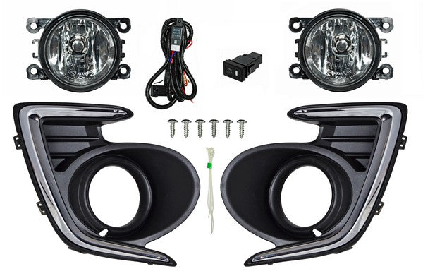 Faro Niebla para Dodge Attitude 2015, 2016, 2017, 2018, 2019, 2020, 2021, 2022, 2023, 2024 & para Mitsubishi Mirage G4 2019, 2020 - Con Parrilla Juego