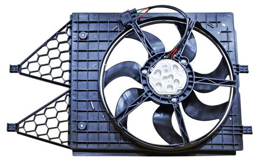 Motoventilador para Vento 2014, 2015 & para Volkswagen Polo 2013, 2014, 2015 & para Volkswagen Crossfox 2007, 2008, 2009/ para Seat Ibiza 2010, 2011, 2012, 2013, 2014, 2015, 2016, 2017 - Con/ Sin Aire Acondicionado Con Tolva Completo 4 Pines