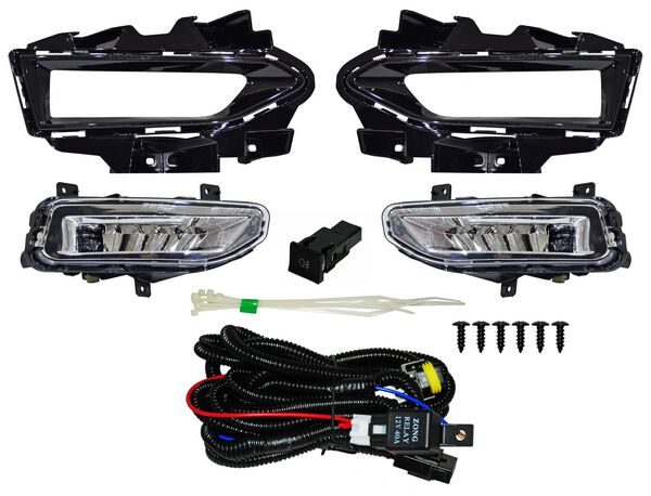 Juego de Faros Niebla para Nissan Versa 2023, 2024 Con Base, Led