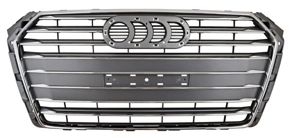 Parrilla para Audi A4 2017, 2018, 2019 - Cromada y Gris