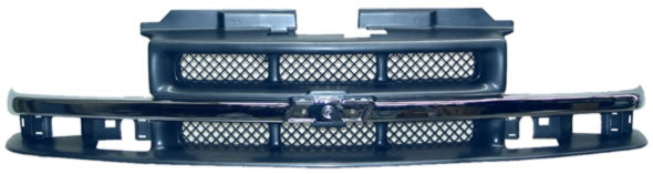 Parrilla para S10 1998, 1999, 2000, 2001, 2002, 2003, 2004 Cromada