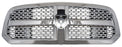 Parrilla para Dodge Ram 2013, 2014, 2015, 2016, 2017, 2018, 2019 - Cromada Completa, tipo Panal (Honey Comb)