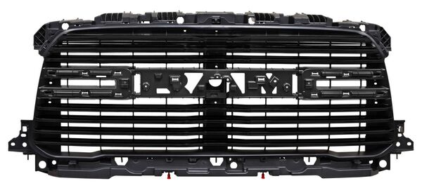 Parrilla para Dodge Ram 2500, 3500 2019, 2020, 2021, 2022, 2023, 2024 - Negra, Con Moldura, Lineas
