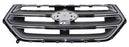 Parrilla para Ford Edge 2015, 2016, 2017, 2018 Gris Fondo Cromado Con Hoyo Para Camara