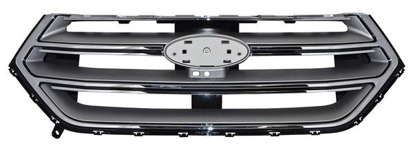Parrilla para Ford Edge 2015, 2016, 2017, 2018 Gris Fondo Cromado Con Hoyo Para Camara