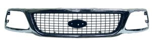 Parrilla para Ford Expedition 1999, 2000, 2001, 2002 Xlt Cromada Fondo Negro