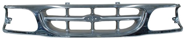 Parrilla para Ford Explorer 1995, 1996, 1997, 1998, 1999, 2000, 2001 Cromada/ Gris Con Moldura Faro