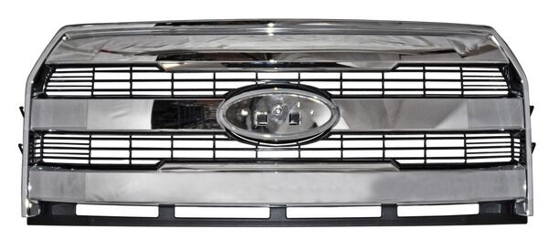 Parrilla para Camioneta Ford Lobo, F150 2015, 2016, 2017 - Cromada, Negra de 3 Lineas