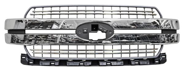 Parrilla para Ford Lobo 2018, 2019, 2020 - Plata, Con Moldura Cromada