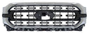 Parrilla para Ford Lobo 2021, 2022, 2023 - Con Moldura Cromada, Centro Negra