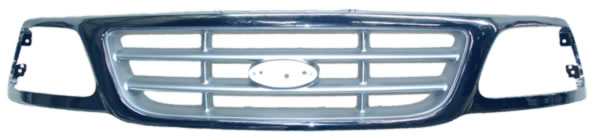 Parrilla para Camioneta Ford 1999, 2000, 2001, 2002, 2003, 2004 Custom Cromada