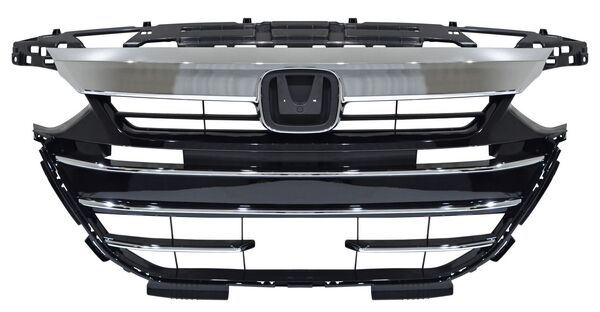 Parrilla para Honda Accord 2021, 2022 Inferior y Superior, Sin Hoyos Para Sensores Moldura Cromada