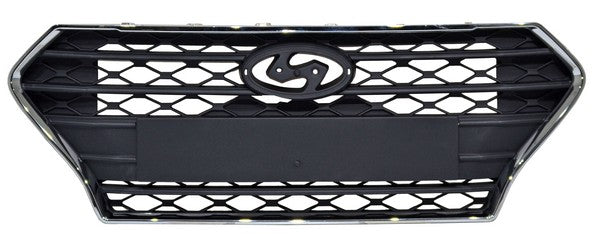 Parrilla para Hyundai Accent 2018, 2019, 2020, 2021, 2022 - Con Moldura Plata Con Portaplaca Euro Type