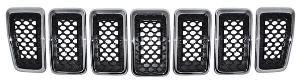 Parrilla para Jeep Cherokee 2019, 2020 - Con Moldura Cromada Juego 7 Pzas