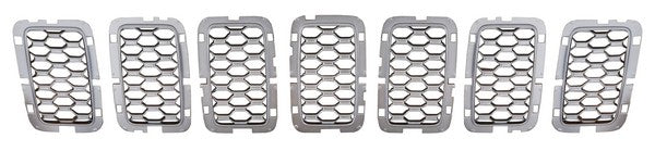 Parrilla para Grand Cherokee 2017, 2018, 2019, 2020, 2021, 2022 Plata Inserto