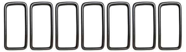 Parrilla para Jeep Renegade 2019, 2020, 2021, 2022 Plata Biseles 7 Pzas