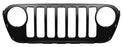 Parrilla para Jeep Wrangler 2018, 2019, 2020, 2021, 2022, 2023 - Negra Sin Moldura