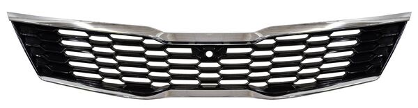 Parrilla para Kia Optima 2019, 2020, 2021 - Con Hoyo Camara Negra Filo Cromado