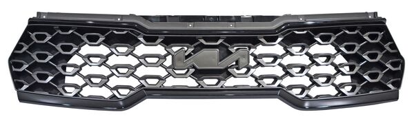 Parrilla para Kia Sorento 2022, 2023, 2024, 2025 - Gris Con Moldura Negra Con Hoyo Para Camara