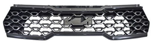 Parrilla para Kia Sorento 2022, 2023, 2024, 2025 - Gris Con Moldura Negra Con Hoyo Para Camara