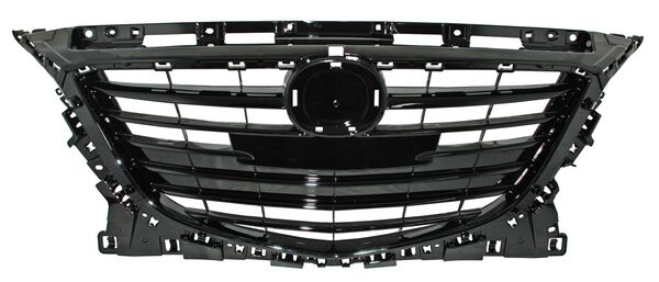 Parrilla para Mazda 3, Mazda3 2014, 2015, 2016 2.5L Inserto Sin Moldura,s Negro Brillante