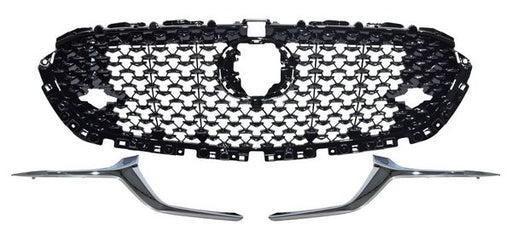 Parrilla para Mazda CX-30, CX30 2020, 2021, 2022, 2023, 2024, 2025, 2026 - Con Moldura Cromada, Con Hoyos Para Sensores