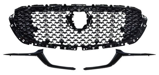 Parrilla para Mazda CX-30, CX30 2020, 2021, 2022, 2023, 2024, 2025, 2026 - Con Moldura Negra, Sin Hoyos Para Sensores