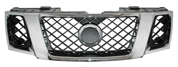 Parrilla para Nissan Frontier 2005, 2006, 2007, 2008, 2009, 2010, 2011, 2012, 2013, 2014, 2015, 2016, 2017 Negra Fondo Cromado