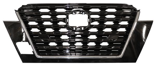 Parrilla para Nissan Kicks 2021, 2022, 2023, 2024 - Con Moldura Cromada Con Hoyo Para Camara