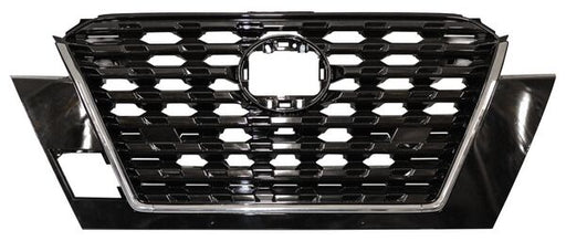 Parrilla para Nissan Kicks 2021, 2022, 2023, 2024 - Con Moldura Cromada Con Hoyo Para Camara