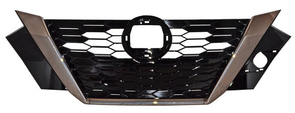 Parrilla para Nissan Sentra 2020, 2021, 2022, 2023 - Con Moldura Cromada Humo Sin Hoyo Para Camara