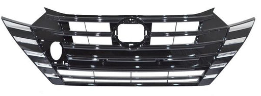 Parrilla para Nissan Versa 2023, 2024, 2025 Sin Tapa para Tiron Con Moldura Cromada Humo