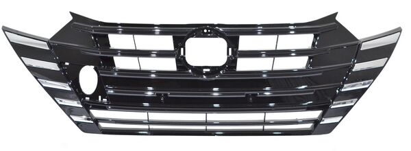 Parrilla para Nissan Versa 2023, 2024, 2025 Sin Tapa para Tiron Con Moldura Cromada Humo