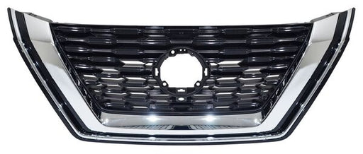 Parrilla para Nissan Xtrail, X-Trail 2023, 2024, 2025, 2026 & Rogue 2021, 2022, 2023 Con Moldura Cromada Con Hoyo Para Camara