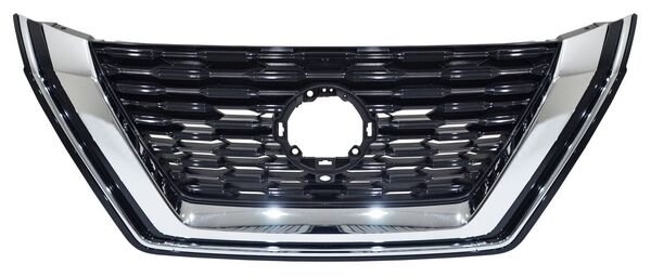 Parrilla para Nissan Xtrail, X-Trail 2023, 2024, 2025, 2026 & Rogue 2021, 2022, 2023 Con Moldura Cromada Con Hoyo Para Camara