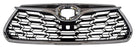 Parrilla para Toyota Highlander 2020, 2021, 2022, 2023, 2024, 2025, 2026 - Con Moldura Cromada Con Hoyo Para Camara